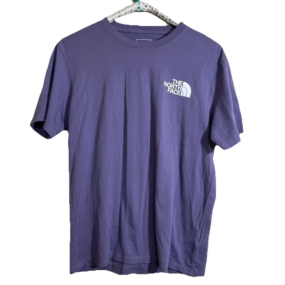 The North Face Box‎ NSE Logo T-Shirt Men's Tee Purple, Black & White Logo Medium